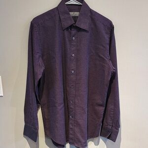Canali Men's Casual Purple Button Down Shirt